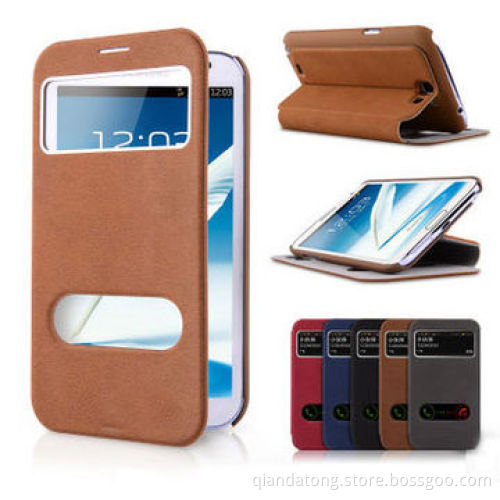 Samsung Galaxy Note2 Flip Case with Tow Window Opened, Standing Function